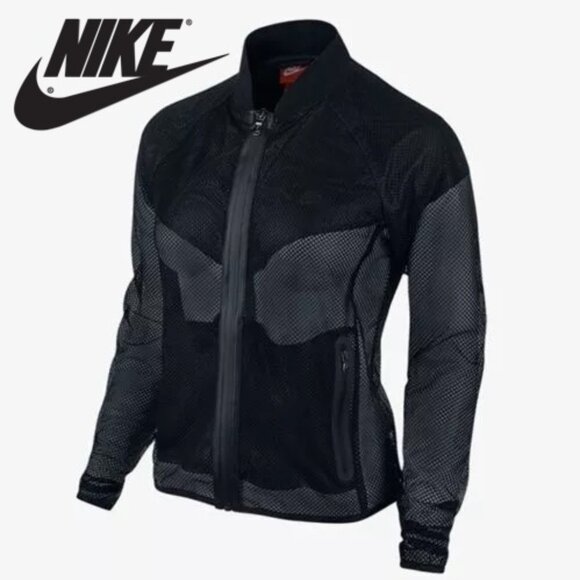 Nike Mesh Windrunner Running Bomber Jacket, Sz L - Picture 1 of 5